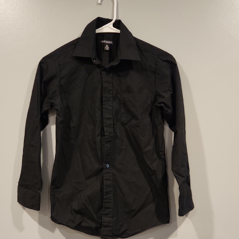 George Black Button-Up Shirt BOYS LG